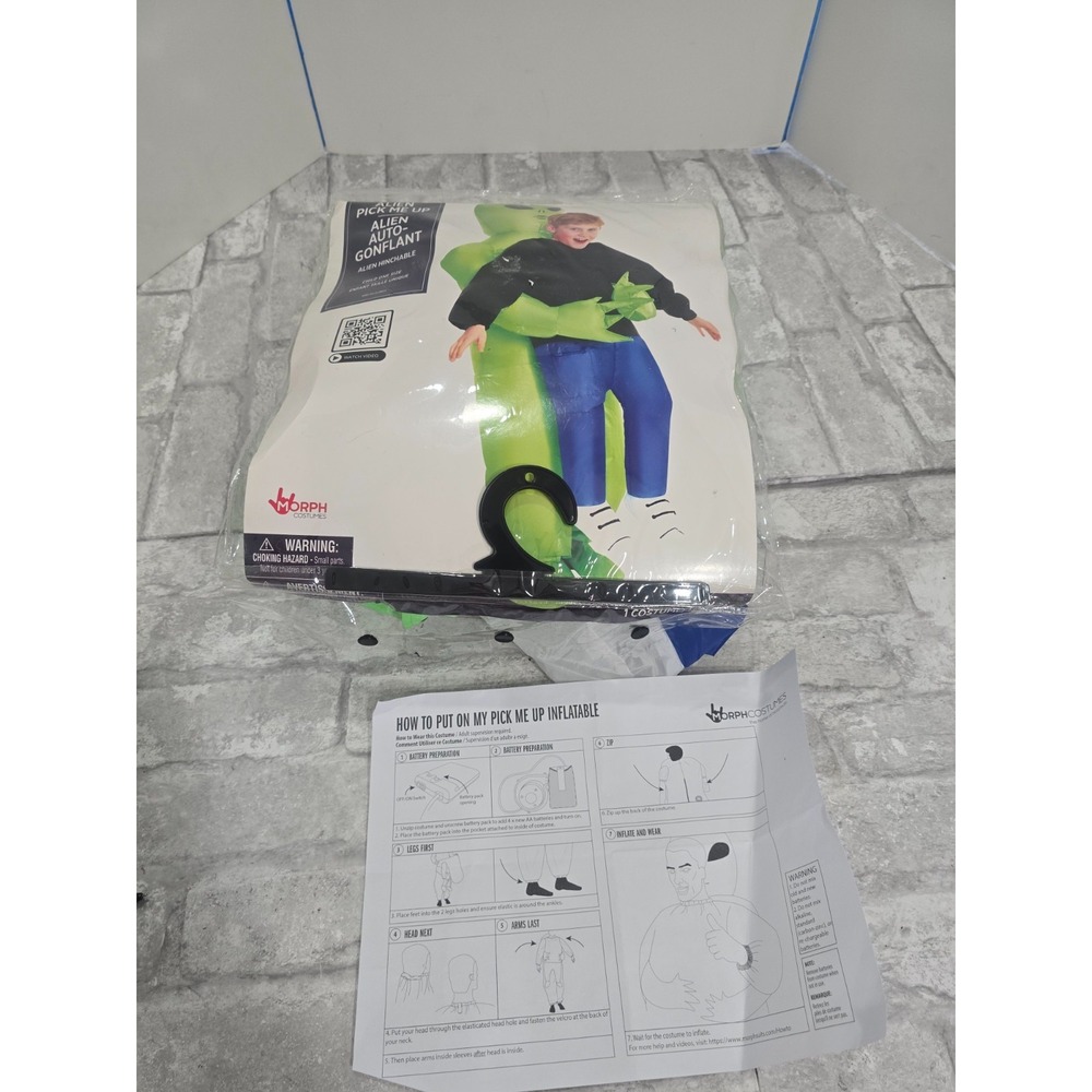 Morph Kids Inflatable Alien Costume Blow Up Alien Outfit For Children Halloween